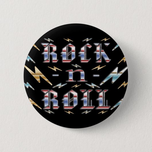 Rock-n-Roll Ronde Button 5,7 Cm (Voorkant)