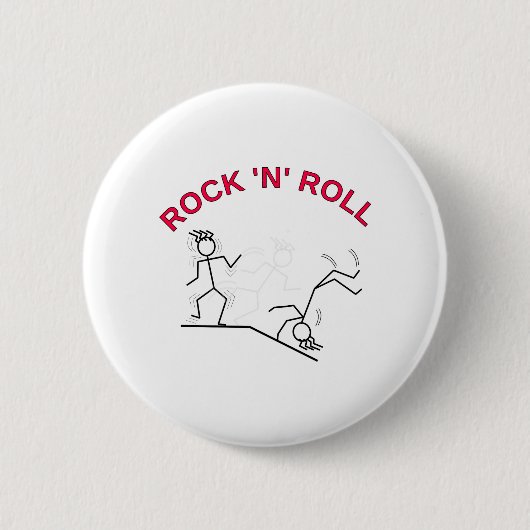 Rock 'N' Roll Ronde Button 5,7 Cm (Voorkant)