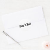 rock n roll ronde sticker (Envelop)