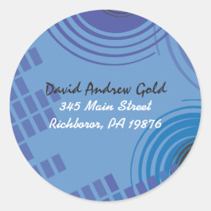 Rock n Roll Round Return Address Sticker