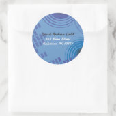 Rock n Roll Round Return Address Sticker (Tas)