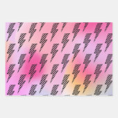 Rock n Roll Roze Schedels Skeleton Hand Halloween Inpakpapier Vel (Voorkant 3)