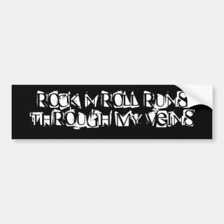 ROCK N ROLL RUNS VIA MIJN VOERTUIGEN BUMPERSTICKER