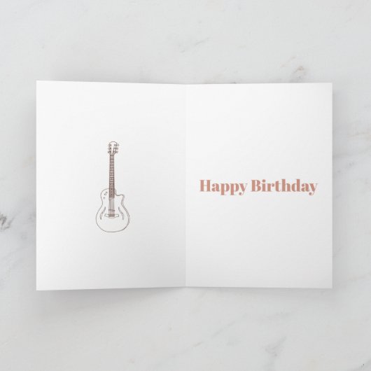 Rock n Roll Rustic Guitars oom Name Kaart (Binnen)