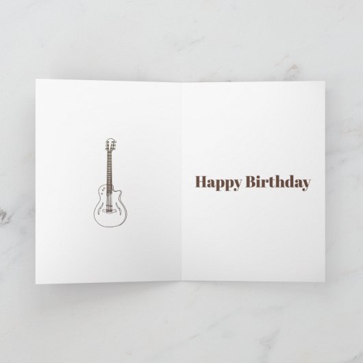 Rock n Roll Rustic Guitars Rockstar oom Kaart (Binnen)