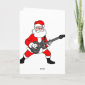 Rock N Roll Santa Claus Feestdagen Kaart (Achterkant)
