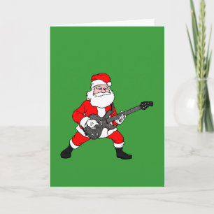 Rock N Roll Santa Claus Feestdagen Kaart