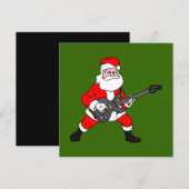 Rock N Roll Santa Claus Feestdagenkaart (Voorkant / Achterkant)