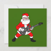 Rock N Roll Santa Claus Feestdagenkaart (Voorkant)