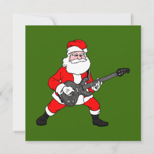 Rock N Roll Santa Claus Feestdagenkaart