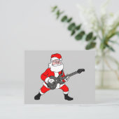 Rock N Roll Santa Claus Feestdagenkaart (Staand voorkant)