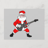 Rock N Roll Santa Claus Feestdagenkaart (Voorkant)