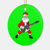 Rock N Roll Santa Claus Keramisch Ornament (Links)