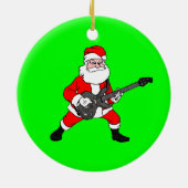 Rock N Roll Santa Claus Keramisch Ornament (Achterkant)