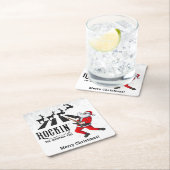 Rock N Roll Santa Rockin' Verjaardag Kerstfeest Kartonnen Onderzetters (Insitu)