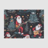 Rock-n-Roll Santa Tissue Papier (Voorkant)