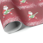 Rock N' Roll Santa Wrapping Paper Cadeaupapier (Rol Hoek)