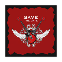 Rock 'n' Roll Save the Date uitnodiging
