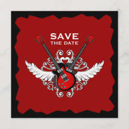Rock 'n' Roll Save the Date uitnodiging