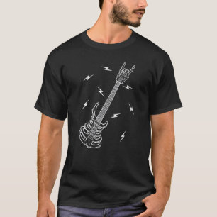 Rock N Roll Skelet Gitaar Muziek Halloween T-shirt