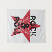 Rock n Roll Skull Art Wandkleed (Voorkant (horizontaal))