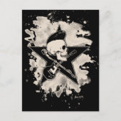 Rock-n-Roll Skull - bleached Briefkaart (Voorkant)