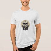 Rock 'n' Roll Skull en Mic Tri-Blend Shirt (Voorkant)