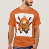 "Rock 'n' Roll Skull & Gitaar T-Shirt - Symbool va (Voorkant)