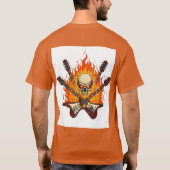 "Rock 'n' Roll Skull & Gitaar T-Shirt - Symbool va (Achterkant)