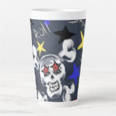 Rock-N-Roll Skull Latte Mok 1 van 2 (Voorkant)