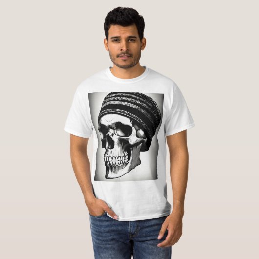 Rock 'n Roll Skull Tattoo T-shirt (Voorkant volledig)