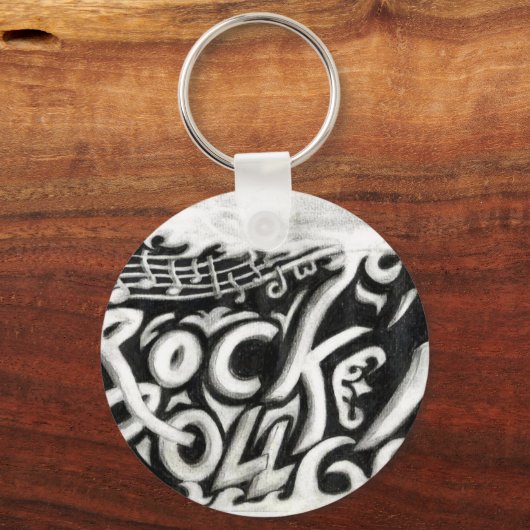 Rock n roll sleutelhanger (Voorkant)