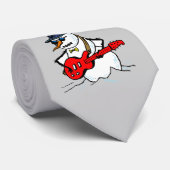 Rock N Roll Snowman Stropdas (Opgerold)