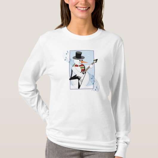 Rock 'N' Roll Snowman T-shirt (Voorkant)
