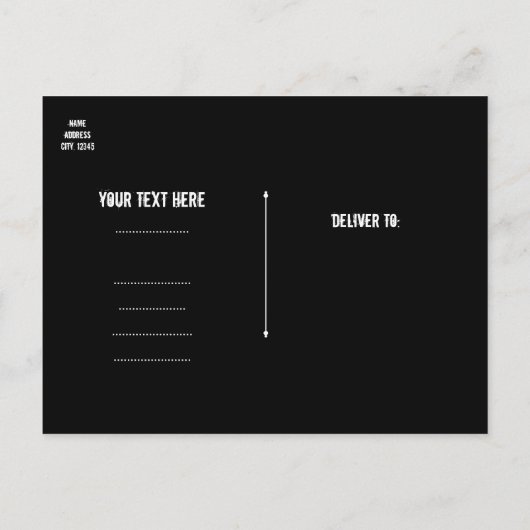 Rock N Roll Star Grunge Party Event Briefkaart (Achterkant)