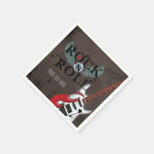 Rock N Roll Star Grunge Verjaardagsfeest Servet (Hoek)