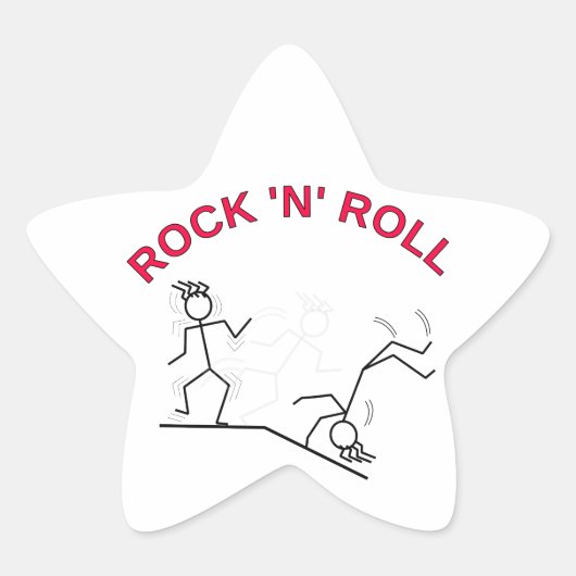 Rock 'N' Roll Ster Sticker (Voorkant)