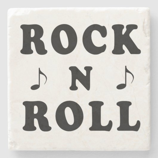 Rock N Roll Stone Onderzetter (Voorkant)
