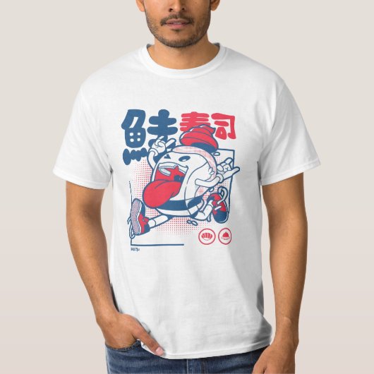 Rock ’n’ Roll Sushi T-shirt (Voorkant)