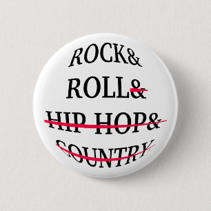 Rock-'n-roll tekst ronde button 5,7 cm