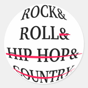Rock-'n-roll tekst ronde sticker