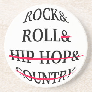 Rock-'n-roll tekst zandsteen onderzetter