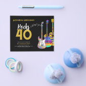 Rock-'n-Roll Thema 40e Verjaardagsfeest Budget Flyer (Enkel)
