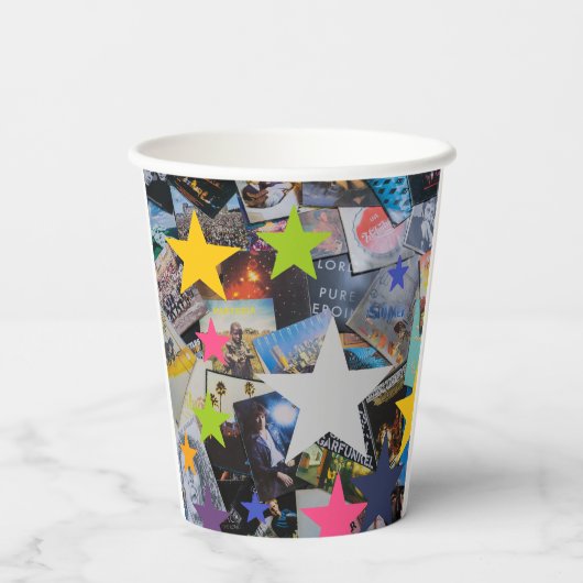 Rock-N-Roll Theme Birthday Paper Cups - HAMbWG Papieren Bekers (Achterkant)