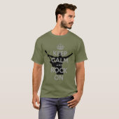Rock n Roll Theme Keep Calm T-shirt (Voorkant volledig)