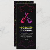 Rock 'n' Roll Trouwgitaren (meerkleurig) Kaart (Voorkant / Achterkant)