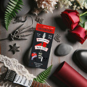 Rock n' Roll trouwticket aangepaste uitnodiging