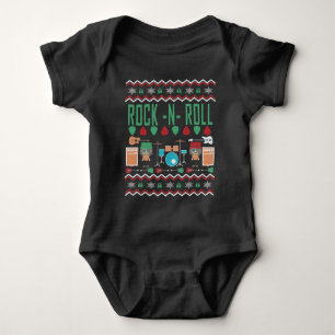 Rock n Roll Ugly KerstSweater Romper
