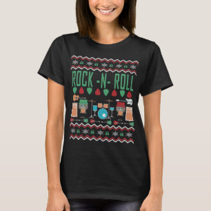 Rock n Roll Ugly KerstSweater T-shirt