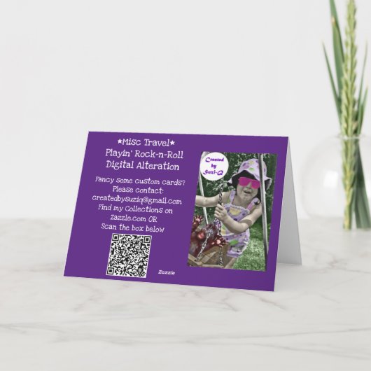 Rock-n-Roll Verjaardag Kaart (Achterkant)